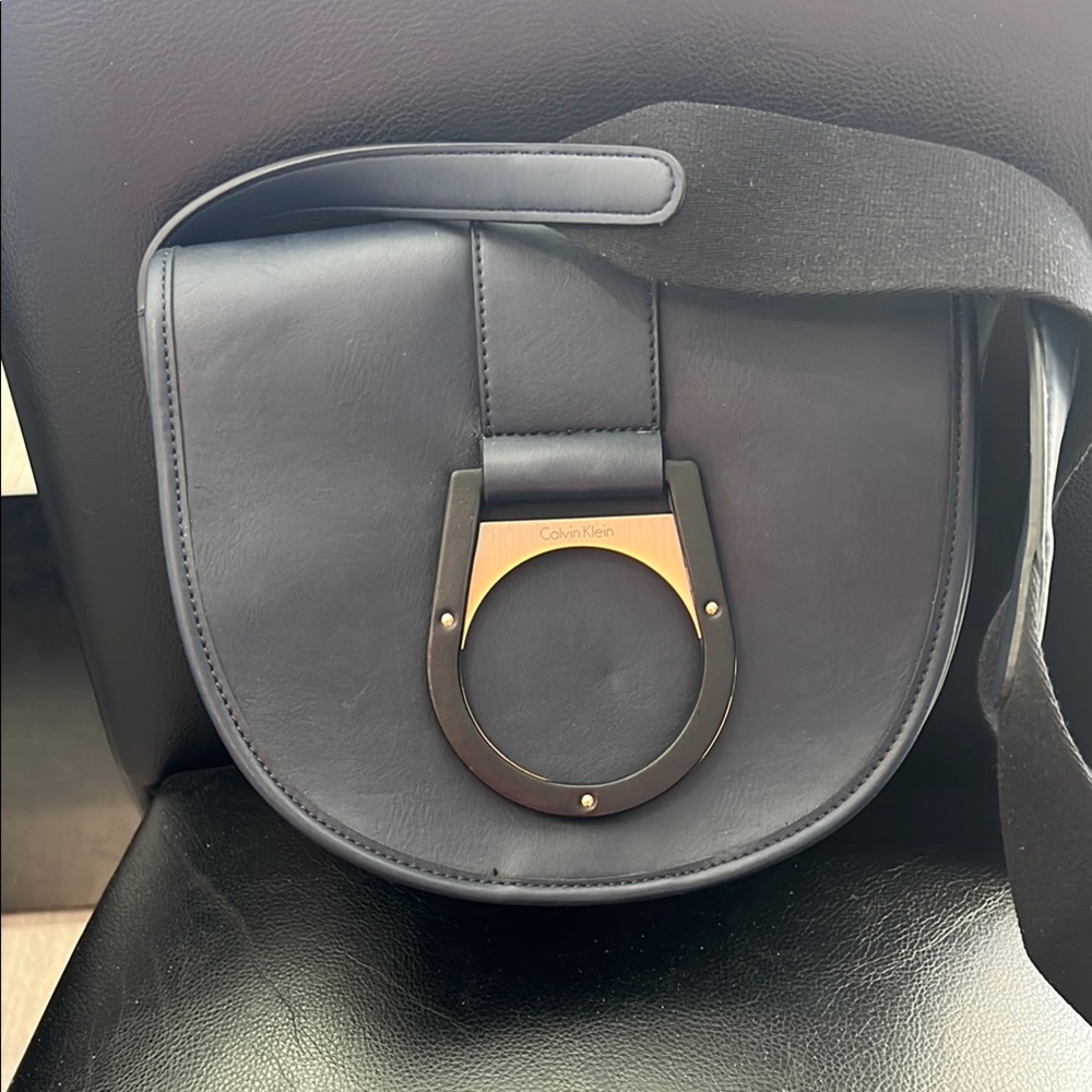 Calvin Klein Navy Leather Women's Bag
